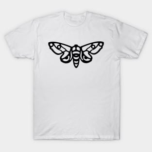 Black Moth Silhouette (openwork) T-Shirt